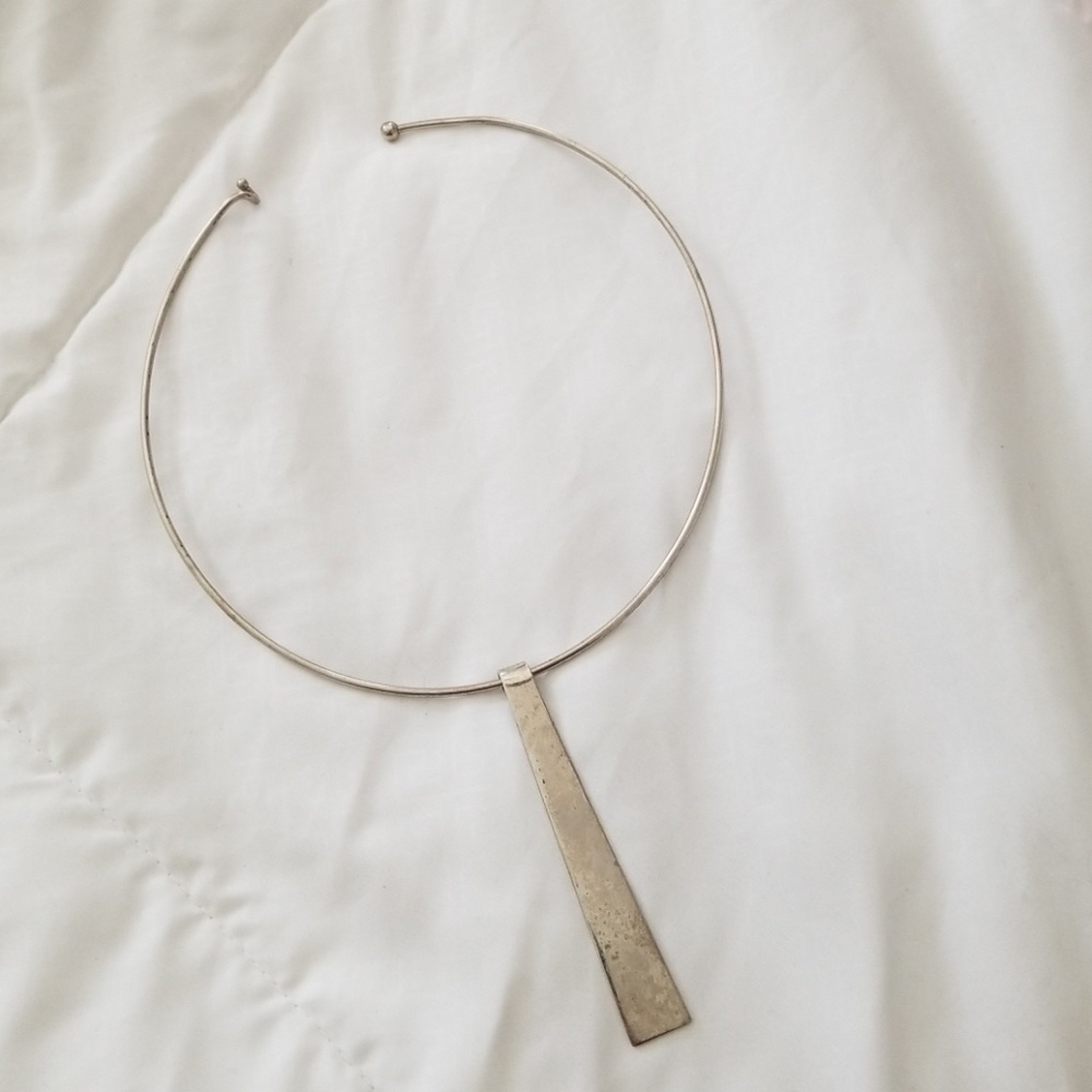 Sterling silver choker with charm